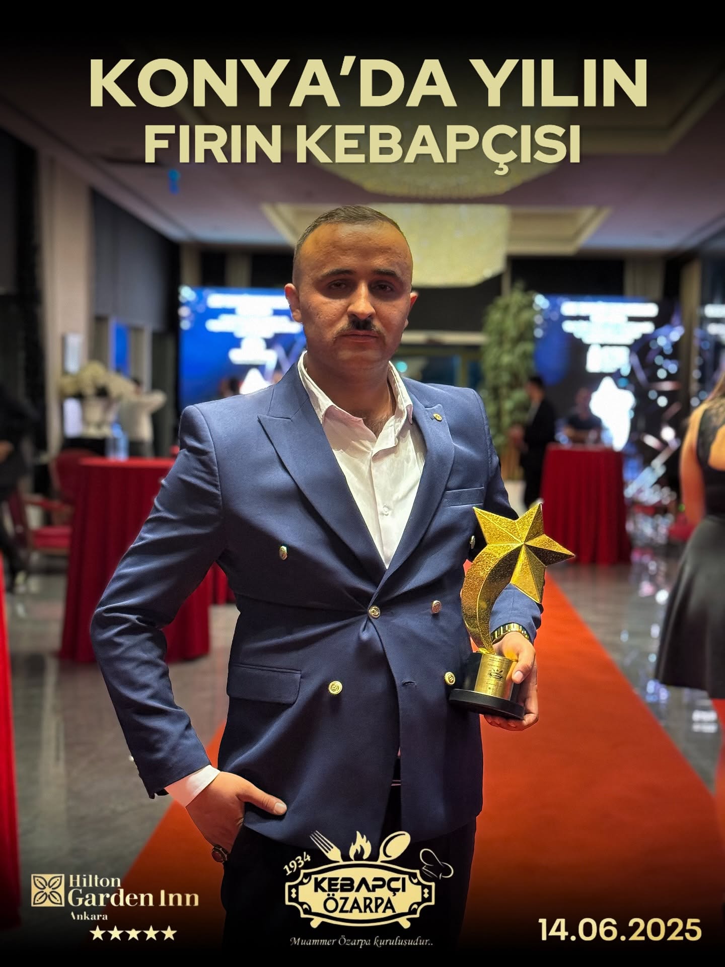 Konya'da Yılın Fırın Kebapçısı ödülüyle Kebapçı Özarpa